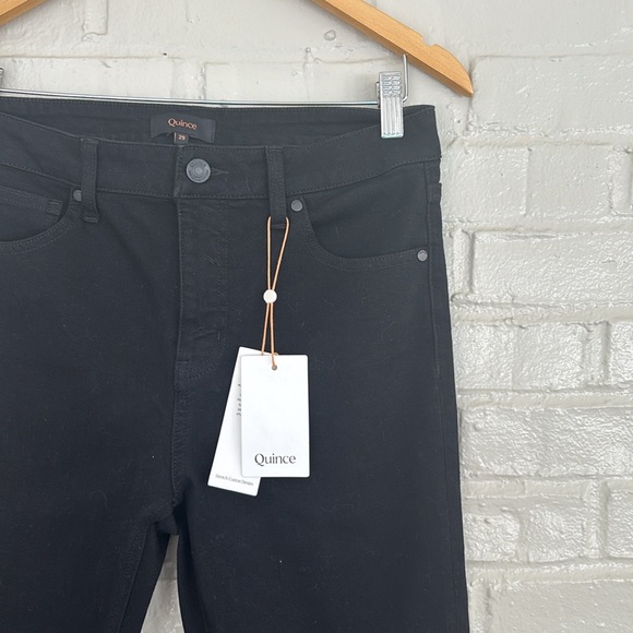 NWT Quince Black Bella Stretch Straight Jeans Size 29 - Picture 10 of 16